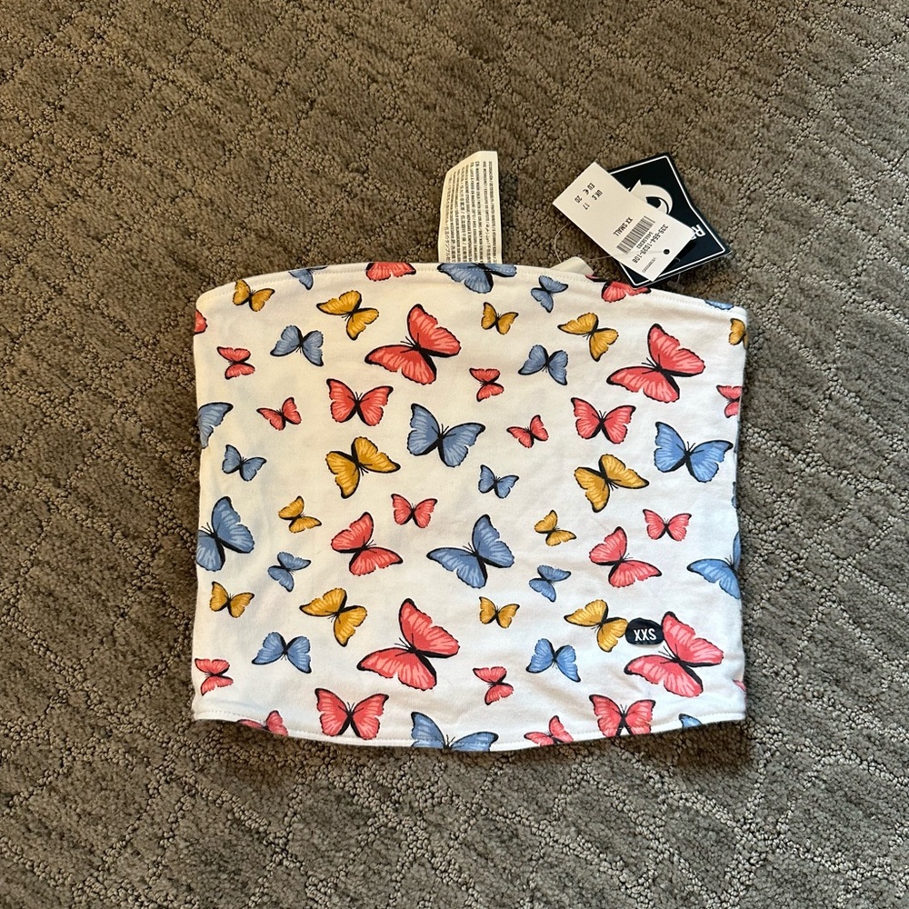 New With Tags Hollister Butterfly Crop Tube Top